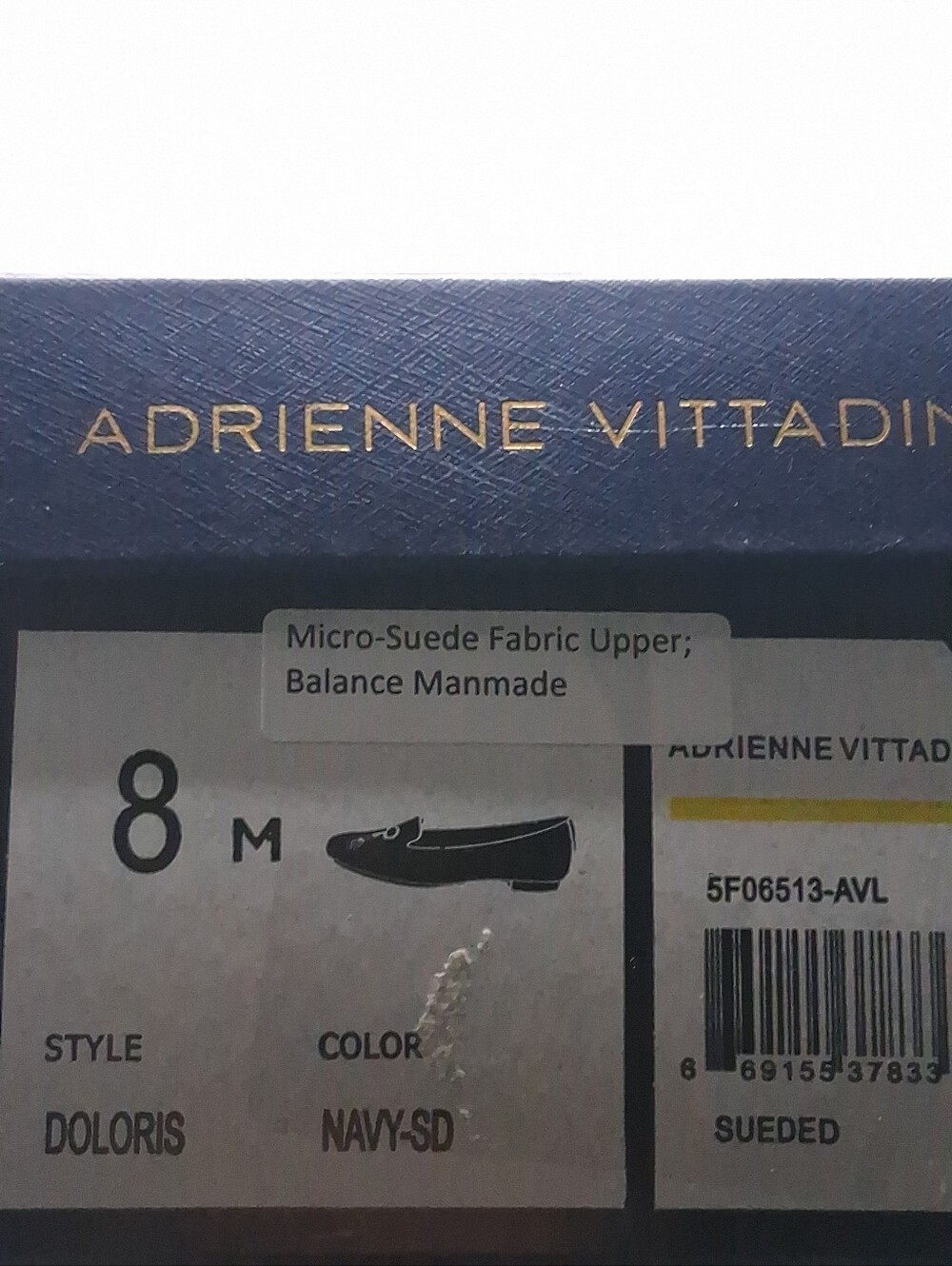 Brand new in box (NIB)! Beautiful Adrienne Vittadini navy blue velvet loafers - Picture 9 of 9